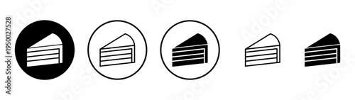 Cake icon vector. Cake sign and symbol. Birthday cake icon