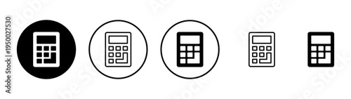 Calculator icon vector. Accounting calculator sign and symbol.