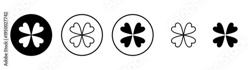 Clover icon vector. clover sign and symbol. four leaf clover icon.