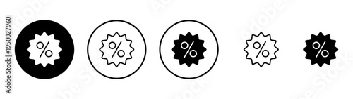 Discount icon vector. Discount tag sign and symbol