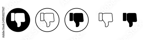 Dislike icon vector. dislike sign and symbol. Hand with thumb down