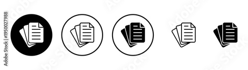 Document icon vector. Paper sign and symbol. File Icon