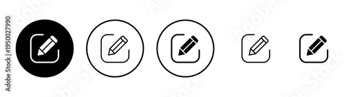 Edit icon vector. edit document sign and symbol. edit text icon. pencil. sign up