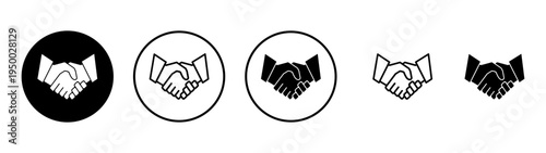 Handshake icon vector. business handshake sign and symbol. contact agreement