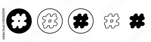 Hashtag icon vector. hashtag sign and symbol