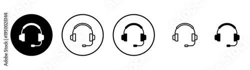 Headphone icon vector. Headvector sign and symbol