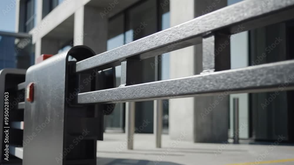 Archdaily Security Gate Video of security gate close-up with metal barrier motion at entrance ...
