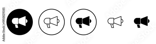 Megaphone icon vector. Loudspeaker sign and symbol