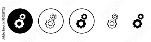 Setting icon vector. Cog sign and symbol. Gear Sign