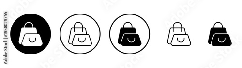 Shopping bag icon vector. shopping sign and symbol