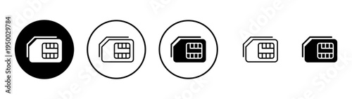 Sim card icon vector. dual sim card sign and symbol