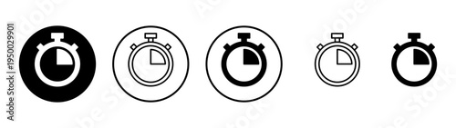Stopwatch icon vector. Timer sign and symbol. Countdown icon. Period of time