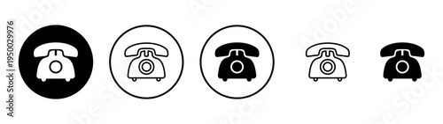 Telephone icon vector. phone sign and symbol