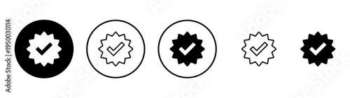 verified icon vector. verification check mark. approved sign and symbol