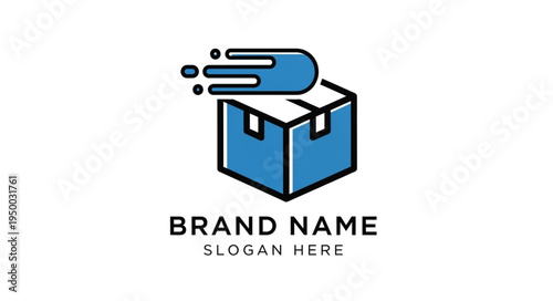 Fast Delivery Box Logo Icon Express Shipping Service.