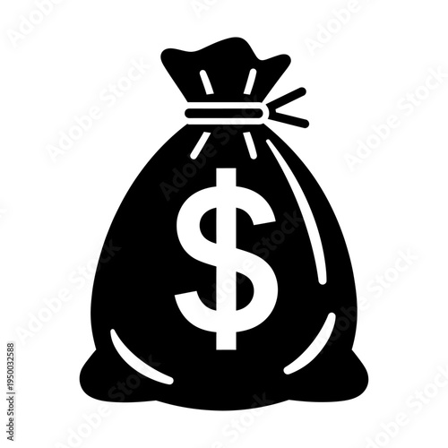 Vector of a money bag with a dollar sign