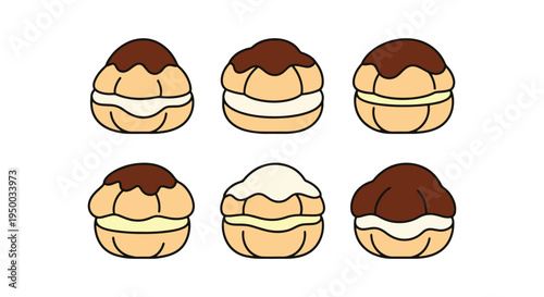 Profiteroles Line art vector creative minimal abstract