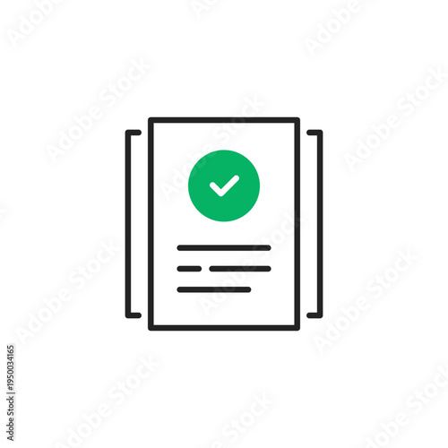 good review or quality control like paperwork icon
