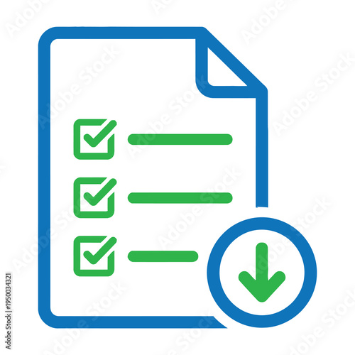 Checklist document download icon