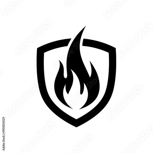 Fire Shield Icon Symbol Protection Safety.