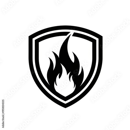 Fire Shield Icon Symbol Protection Safety.