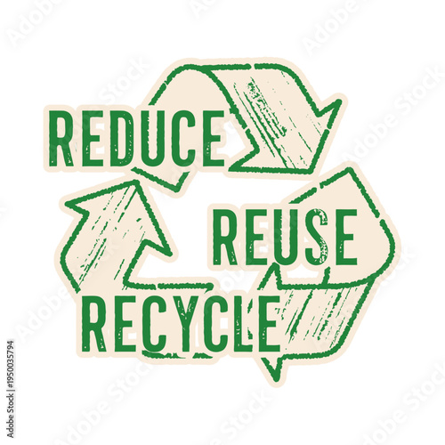Reduce reuse recycle sticker