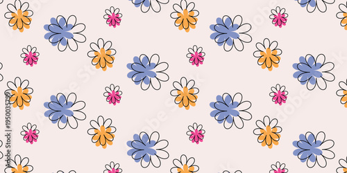 Abstract pattern of colorful flower.