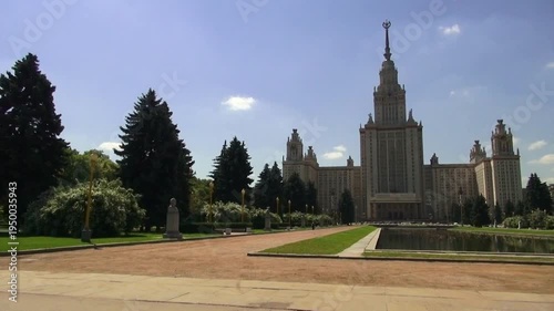 left to right pan of Moscow state University, Moscow Russia.