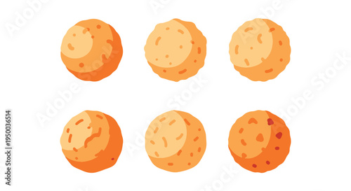 Puff Line art vector set colorful modern abstract design illustration