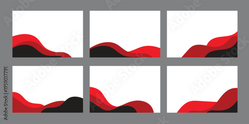 Red Black Abstract Wave Background, Dynamic Website Banner, Modern Header Footer