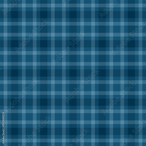 Show texture check textile, podium background pattern fabric. Crease seamless plaid tartan vector in cyan and atlantic colors.