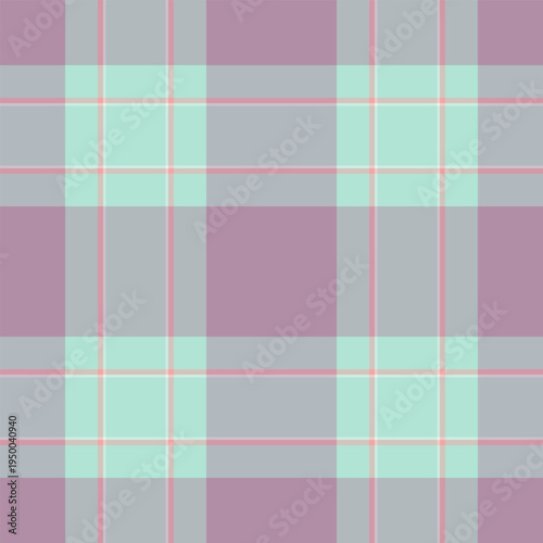Size texture background vector, endless fabric tartan plaid. Fibre seamless textile check pattern in light and grey colors.