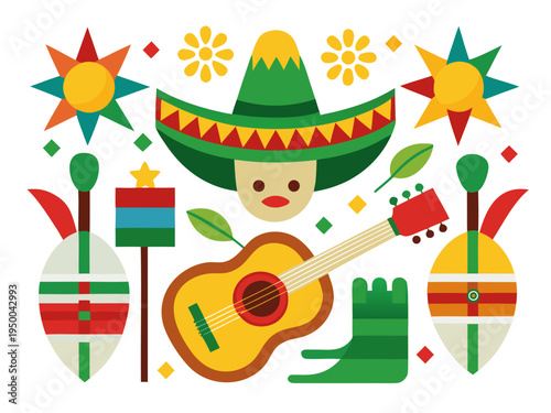 Cinco de Mayo Mexican Festival 5 de mayo celebration Cinco de Mayo holiday celebration illustration.
