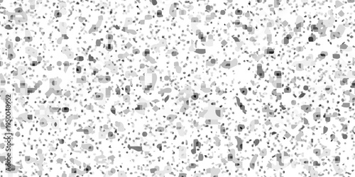 black and white paint on distressed overlay texture grass on ground vector. Terrazzo tiles mosaic pattern.