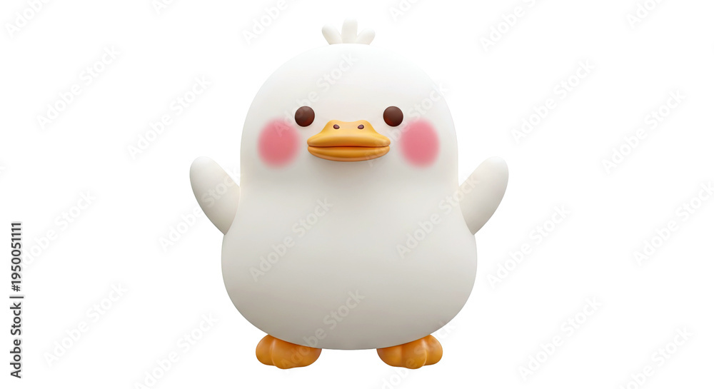 Obraz premium Cute 3D Cartoon Duckling
