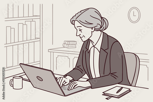 business man working on laptop