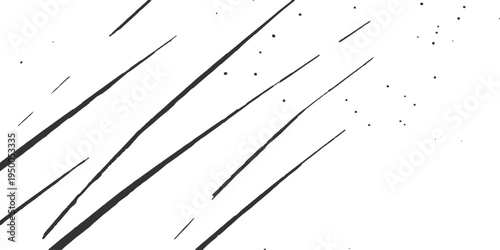 Abstract illustration of dynamic diagonal lines and delicate dots. A minimalist artwork that evokes movement and energy. 