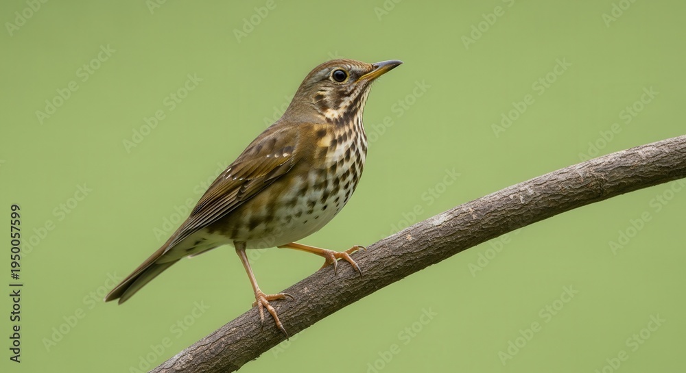 Fototapeta premium Close-up of a Songbird Perching on a Branch in Natural Habitat
