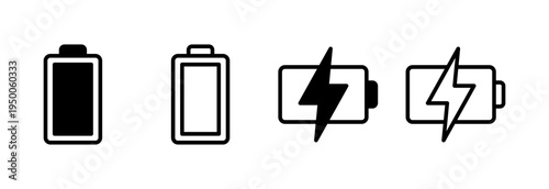 Battery icon vector illustration. battery charging sign and symbol. battery charge level