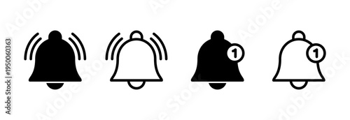 Bell Icon vector illustration. Notification sign and symbol for web site design