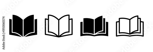 Book icon vector illustration. open book sign and symbol. ebook icon