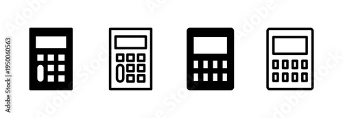 Calculator icon vector illustration. Accounting calculator sign and symbol.