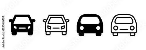 Car icon vector illustration. car sign and symbol. small sedan