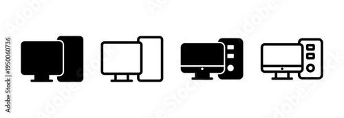 Computer icon vector illustration. computer monitor sign and symbol