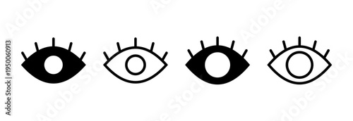 Eye icon vector illustration. Eye sign and symbol. Look and Vision icon.