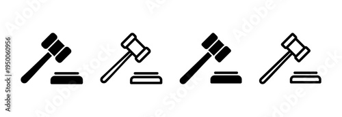 Gavel icon vector illustration. judge gavel sign and symbol. law icon. auction hammer