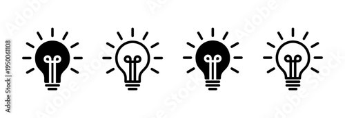 Lamp icon vector illustration. Light bulb sign and symbol. idea symbol.