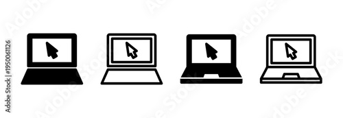 Laptop icon vector illustration. computer sign and symbol