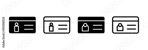 License icon vector illustration. ID card icon. driver license, staff identification card