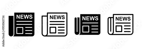 Newspaper icon vector illustration. news paper sign and symbolign